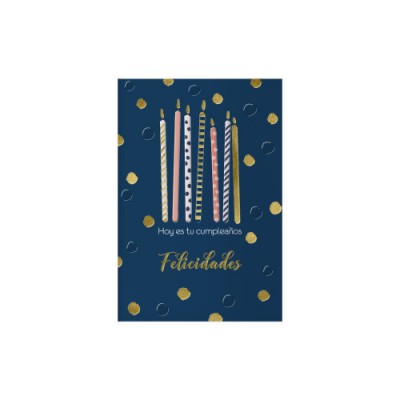 PACK 6 TARJETAS DE FELICITACIoN CUMPLEANOS TAMANO 115 X 17 CM MODELO VELAS DOHE 70068