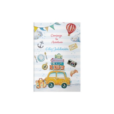 PACK 6 TARJETAS DE FELICITACIoN JUBILACIoN TAMANO 115 X 17 CM MODELO VACACIONES DOHE 70079