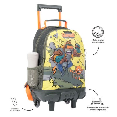 MOCHILA ESCOLAR CON RUEDAS MEDIANA DE CARTOONS TOTTO MJ03BWM005 2310 4DJM