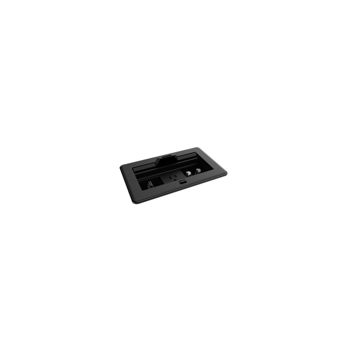 CRESTRON FLIPTOP FT2 SERIES CABLE MANAGEMENT SYSTEM 202 SIZE MECHANICAL PASS THROUGH LID BLACK FT2 202 MECH PTL B 6511668