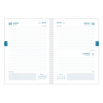 AGENDA ESCOLAR 2024 2025 TAMANO A5 TAPA POLIPROPILENO DiA PaGINA MEMORY BASIC AZUL DOHE 51755