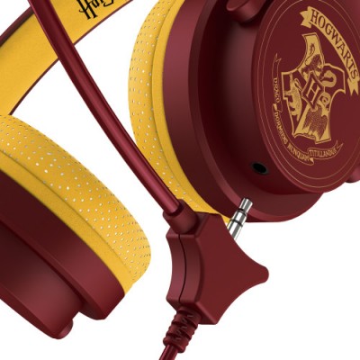 AURICULARES INTERACTIVE ESCUDO HOGWARTS AMARILLO GRANATE OTL TECHNOLOGIES HP0816