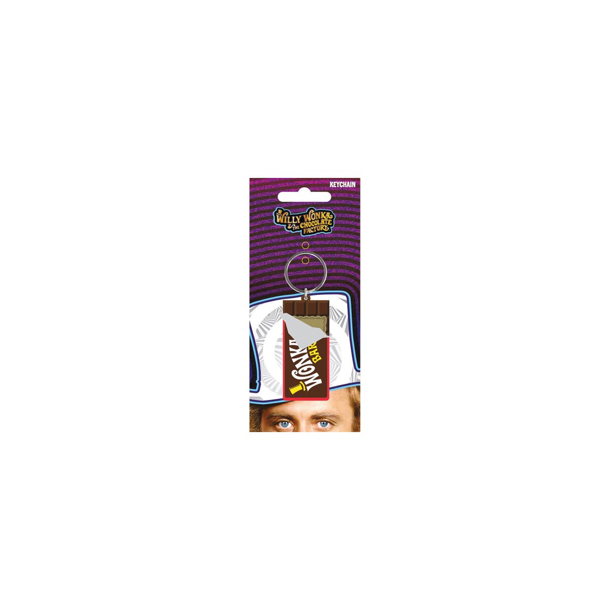 LLAVERO WILLY WONKA LOGO 6 CM PYRAMID RK39404C