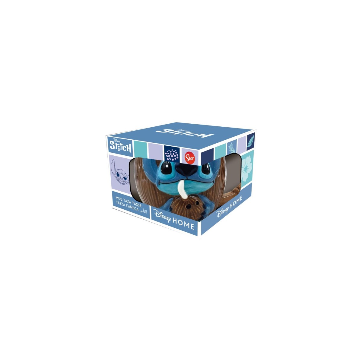 TAZA 3D EN CAJA REGALO STITCH EN COCO 420 ML STOR 78759