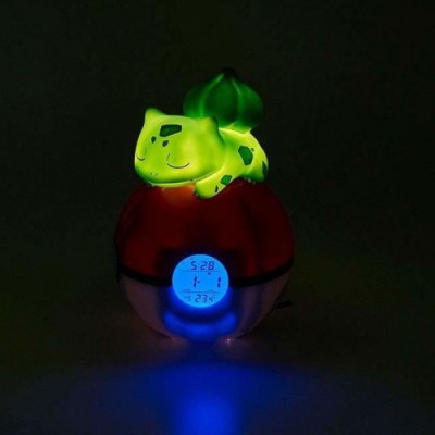 RELOJ DESPERTADOR BULBASAUR EN POKEBALL 18 CM TEKNOFUN 811367