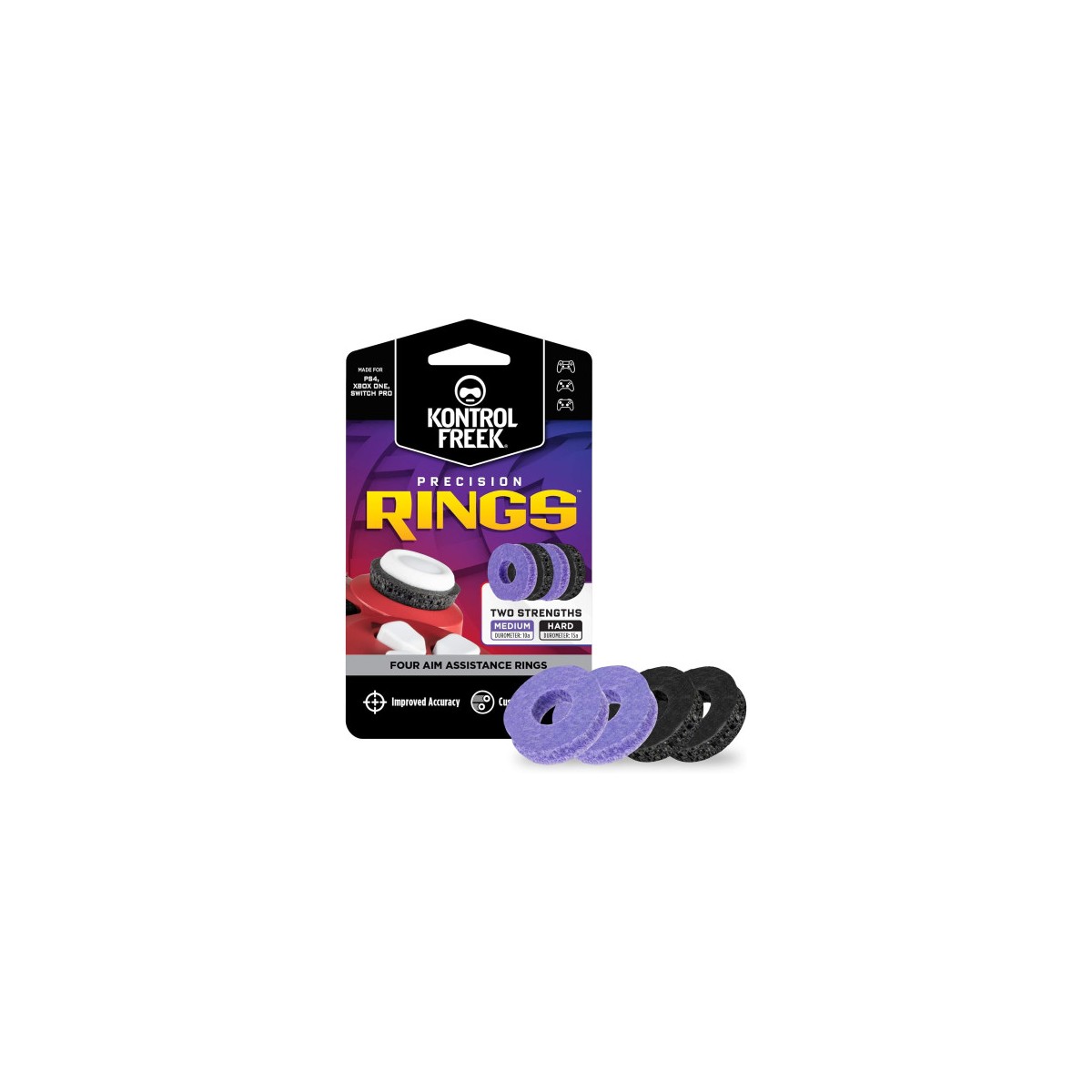 ACCESORIO GAMEPAD KONTROLFREEK BY STEELSERIES Precision Rings BLACK PURPLE 4005 BP