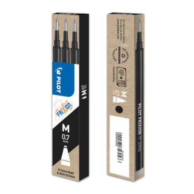 PACK 3 RECAMBIOS FRIXION NEGRO PILOT BLS FR7 B S3