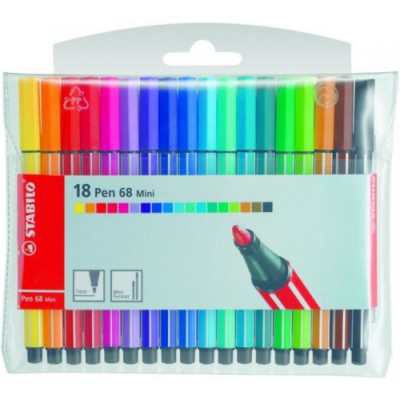 ROTULADOR PUNTA FIBRA MEDIA 1MM PEN 68 SANGUINA STABILO 68 38