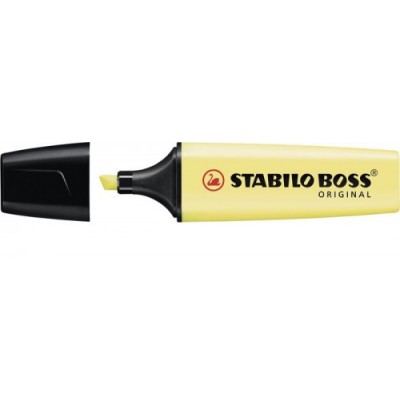 MARCADORFLUORESCENTE BOSS TRAZO 2 5MM AMARRILLO PASTEL STABILO 70 144