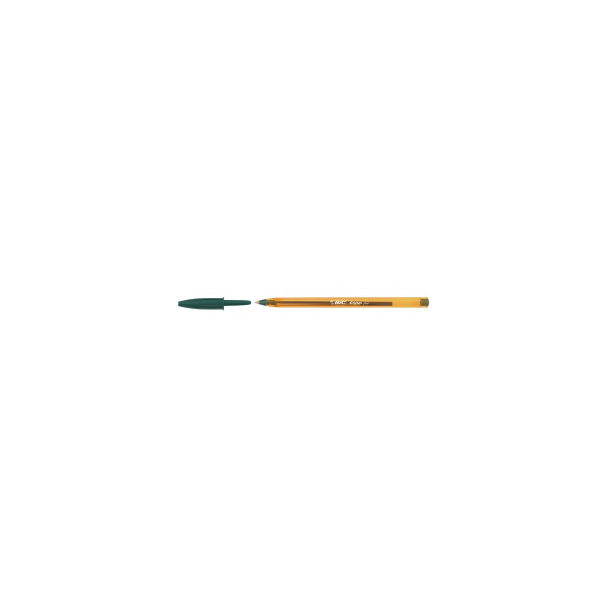 BOLIGRAFO CRISTAL FINE CUERPO NARANJA TRAZO 03 MM COLOR VERDE BIC 872729