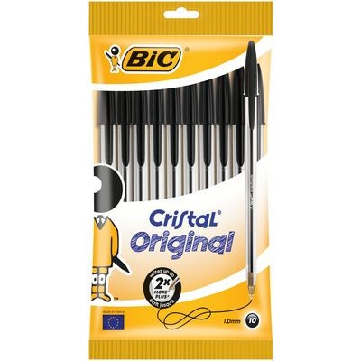 BIC 830864 boligrafo Negro Medio 10 piezas