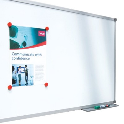 Nobo Pizarra blanca Basic magnetica de acero 1200x900 mm con marco basico