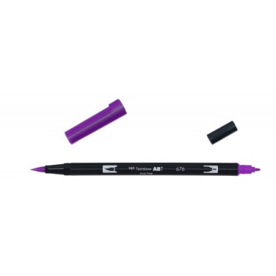 ROTULADOR DOBLE PUNTA PINCEL COLOR ROYAL PURPLE TOMBOW ABT 676