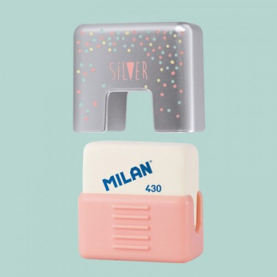 EXPOSITOR 30 GOMAS DE MIGA DE PAN CON FUNDA PROTECTORA SILVER MILAN CMMS430SL