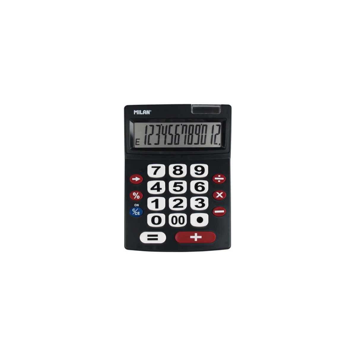 CALCULADORA 12 DiGITOS TECLAS GRANDES MILAN 151712BL