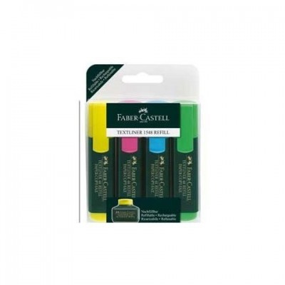 ESTUCHE 4 MARCADORES FLUORESCENTES TEXTLINER SURTIDO FABER CASTELL 154804