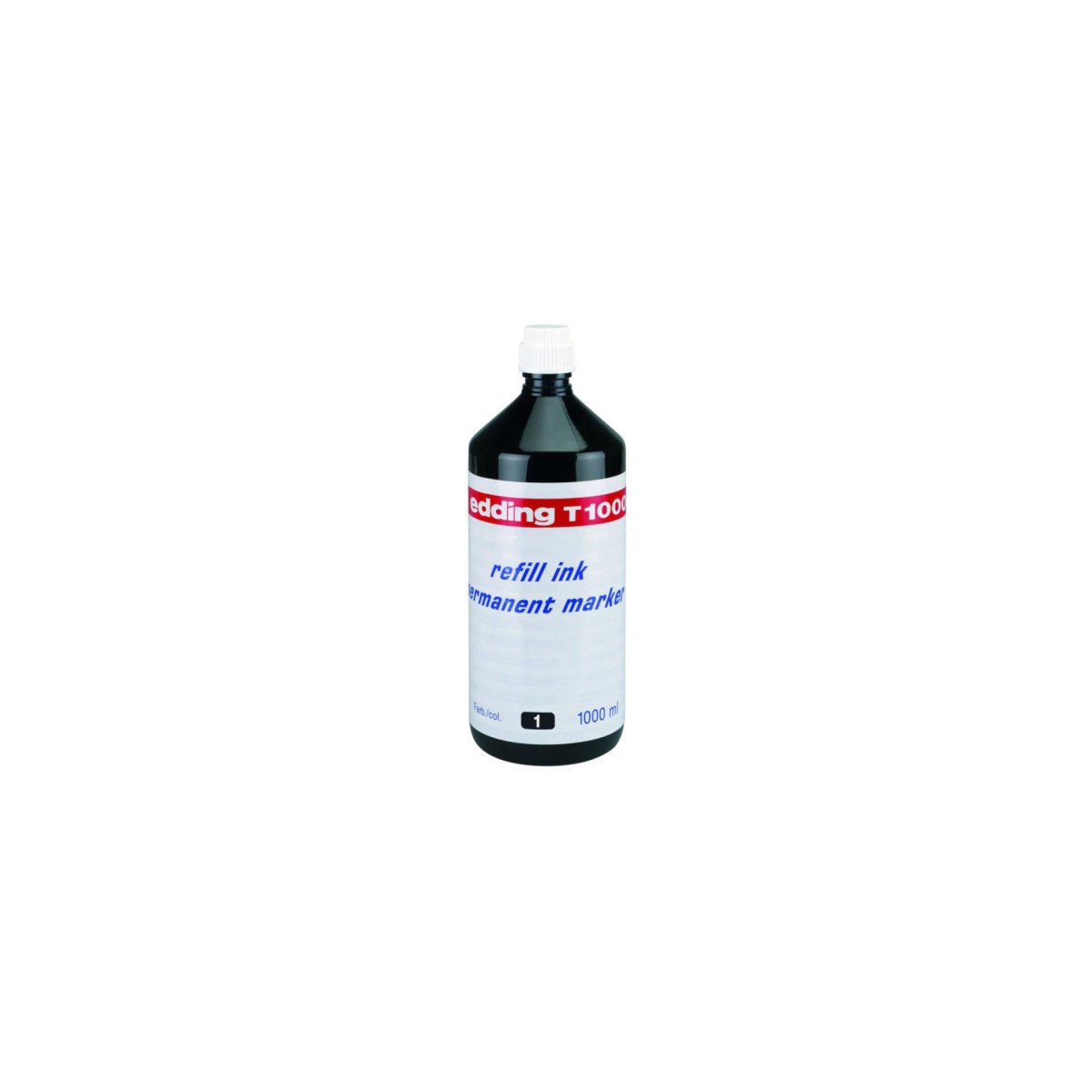 FRASCO TINTA T 1000 PARA RELLENAR 1000ML NEGRO EDDING T1000 01