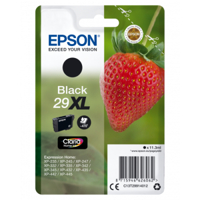 Epson Strawberry Singlepack Black 29XL Claria Home Ink