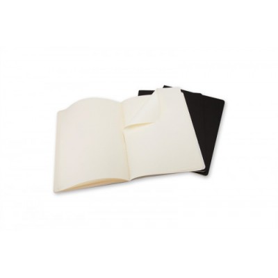 SET DE 3 LIBRETAS CAHIER NEGRAS XL 19X25CM LISAS MOLESKINE QP323