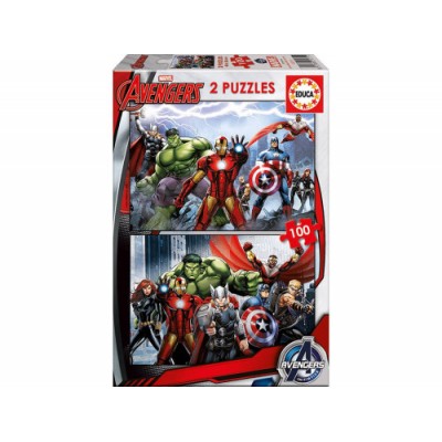 PUZZLE 2x100 AVENGERS DE 6 8 ANOS EDUCA BORRAS 15771