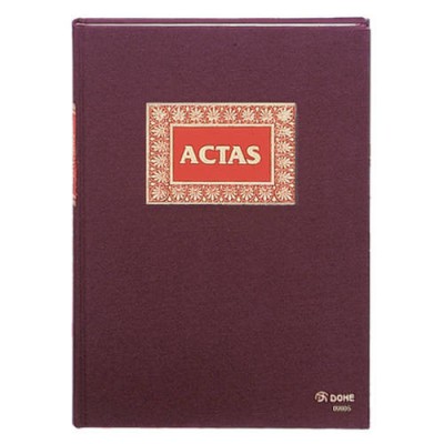 LIBRO DE ACTAS ACTAS FOLIO NATURAL 100 HOJAS NUMERADAS DOHE 09905