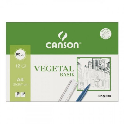 PAQUETE 12 HOJAS PAPEL VEGETAL A4 90G GUARRO CANSON C200407621