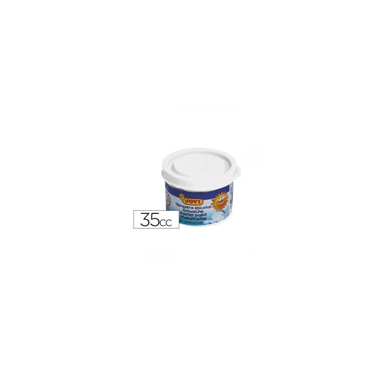 ESTUCHE TeMPERA ESCOLAR 5 BOTES 35 ML BLANCO JOVI 50301