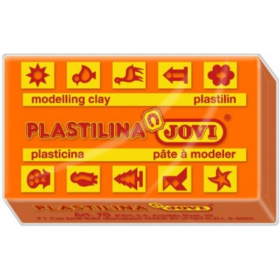 CAJA 30 PASTILLAS PLASTILINA 50 G NARANJA JOVI 7004