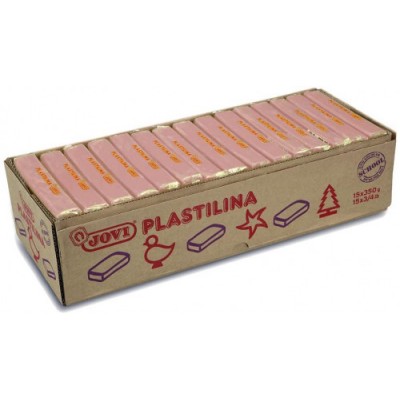 CAJA 15 PASTILLAS PLASTILINA 350 G ROSA JOVI 7207