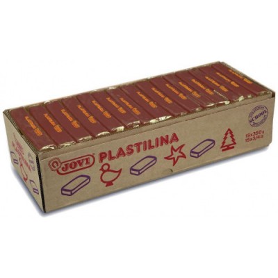 CAJA 15 PASTILLAS PLASTILINA 350 G MARRoN JOVI 7209