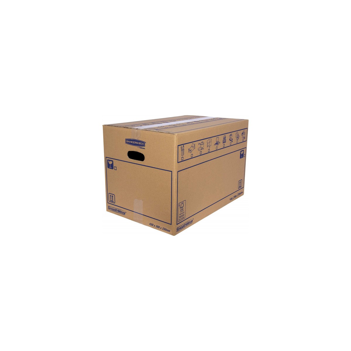 CAJA DE MUDANZA MONTAJE MANUAL M 430X300X250 CARToN SIMPLE BANKERS BOX 6208301