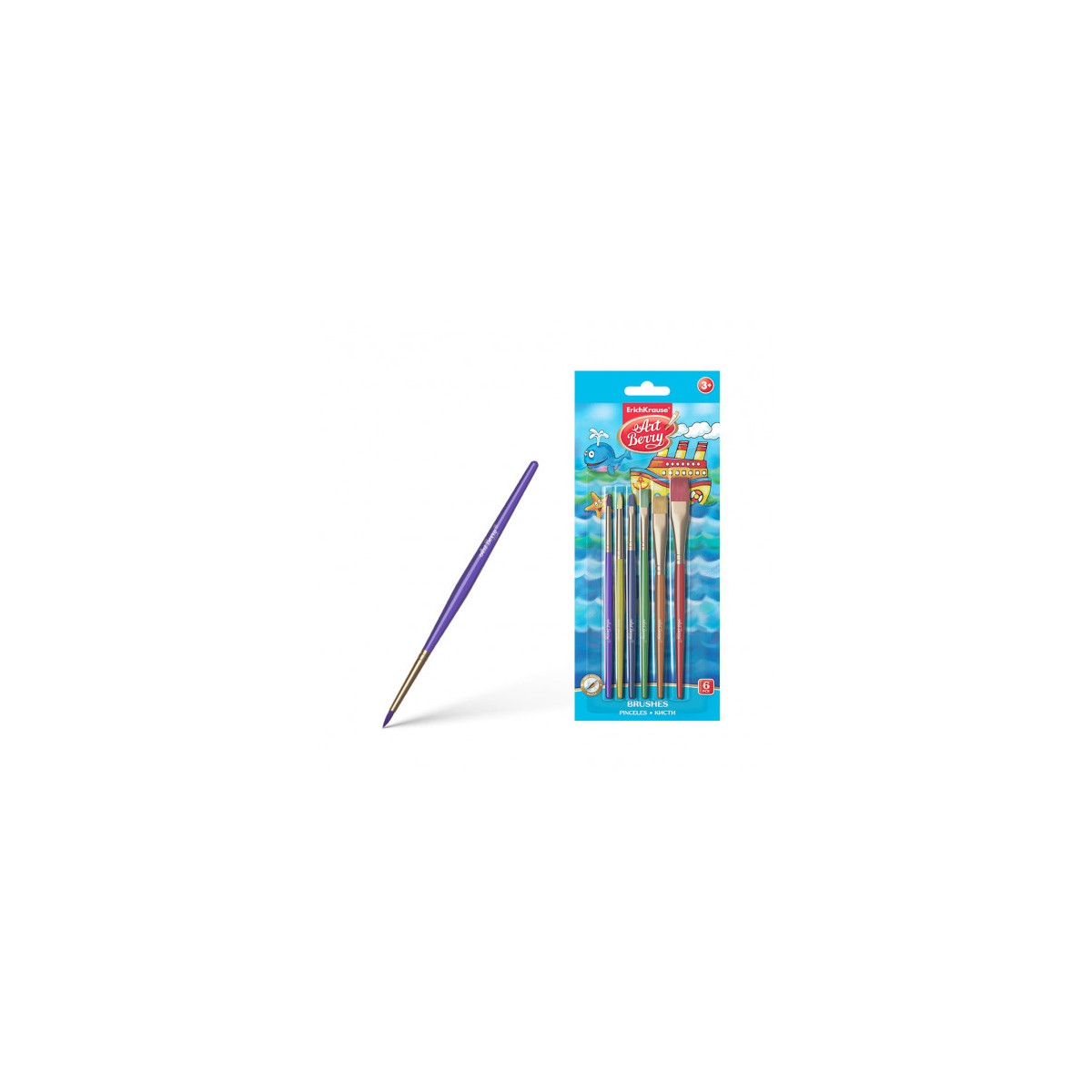 SET PINCELES SINTeTICOS PARA DIBUJAR Y DECORAR 6 UDS ARTBERRY 36125