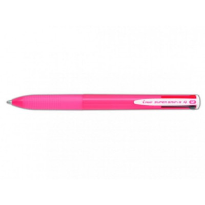 BOLIGRAFO SUPERGRIP G 4 COLORES CUERPO COLOR ROSA PILOT BPKGG 35M P