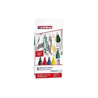 PACK 5 MARCADORES PARA TEXTILES EDDING 4500 5 S