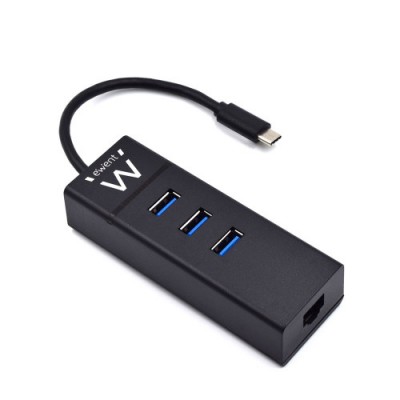 Ewent EW1141 hub de interfaz USB 32 Gen 1 31 Gen 1 Type C 5000 Mbit s Negro