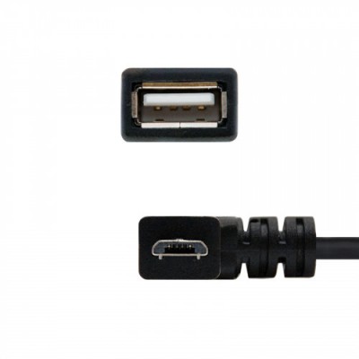 Nanocable CABLE USB 20 OTG ACODADO TIPO MICRO B M A H NEGRO 15 CM