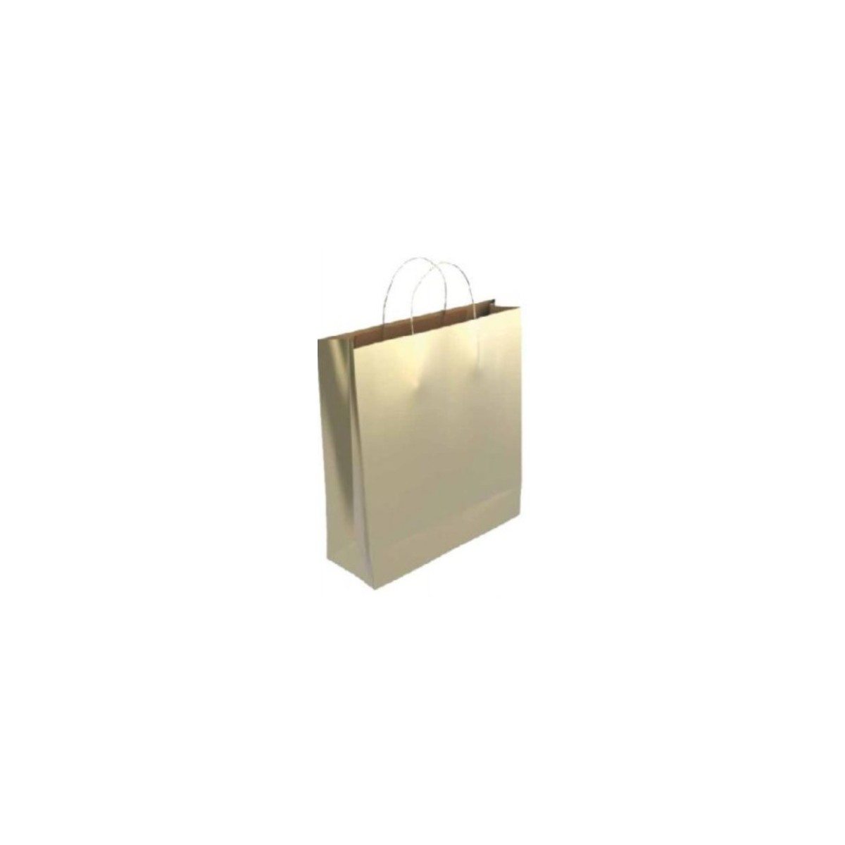 BOLSA PAPEL CON ASAS KRAFT ORO M 27X12X37 CM BISMARK 329846