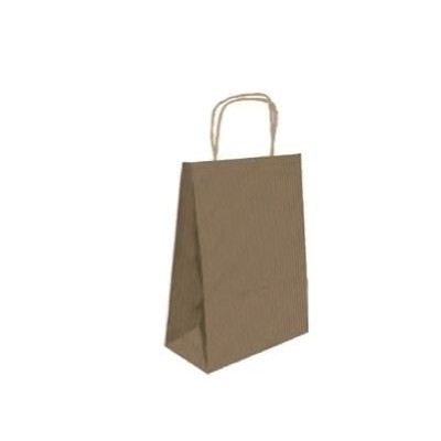 BOLSA PAPEL CON ASAS KRAFT MARRON M 27X12X37 CM BISMARK 329838