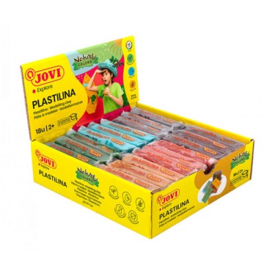 CAJA PLASTILINA 18 PASTILLAS DE 50GR GAMA NATURE COLORES SURTIDOS 3 UDS X COLOR JOVI 70 18N