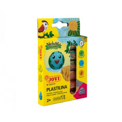 ESTUCHE PLASTILINA 6 BARRAS DE 15GR COLORES SURTIDOS GAMA NATURE JOVI 90 6N