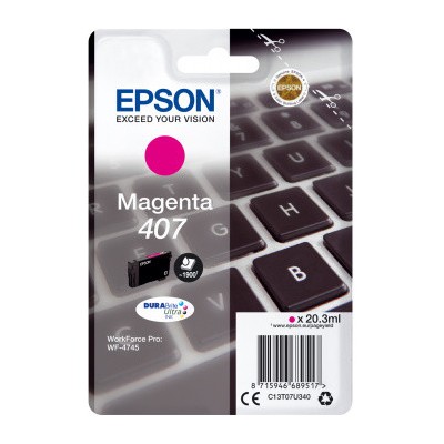 Epson WF 4745 cartucho de tinta 1 piezas Original Alto rendimiento XL Cian