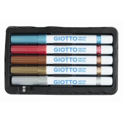 ESTUCHE 5 ROTULADORES DECOR METALLIC GIOTTO F45290000