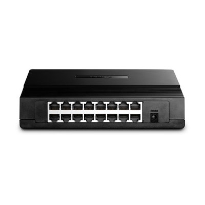 SWITCH FAST ETHERNET TP LINK CON 16 PUERTOS DE ESCRITORIO Y PARA MONTAJE EN RACK