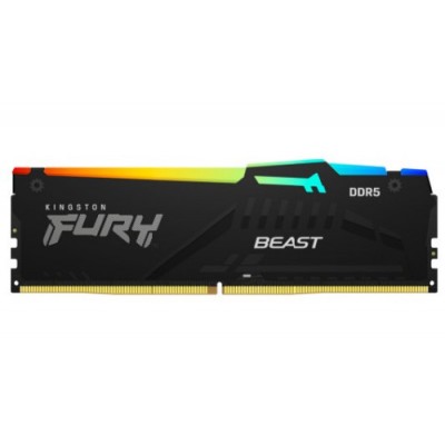 MEMORIA KINGSTON FURY BEAST RGB DDR5 16GB KIT2 4800MT S CL3