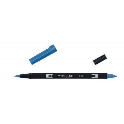 ROTULADOR DOBLE PUNTA PINCEL DUAL BRUSH 528 COLOR NAVY BLUE TOMBOW ABT 528