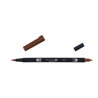 ROTULADOR DOBLE PUNTA PINCEL DUAL BRUSH 879 COLOR BROWN TOMBOW ABT 879