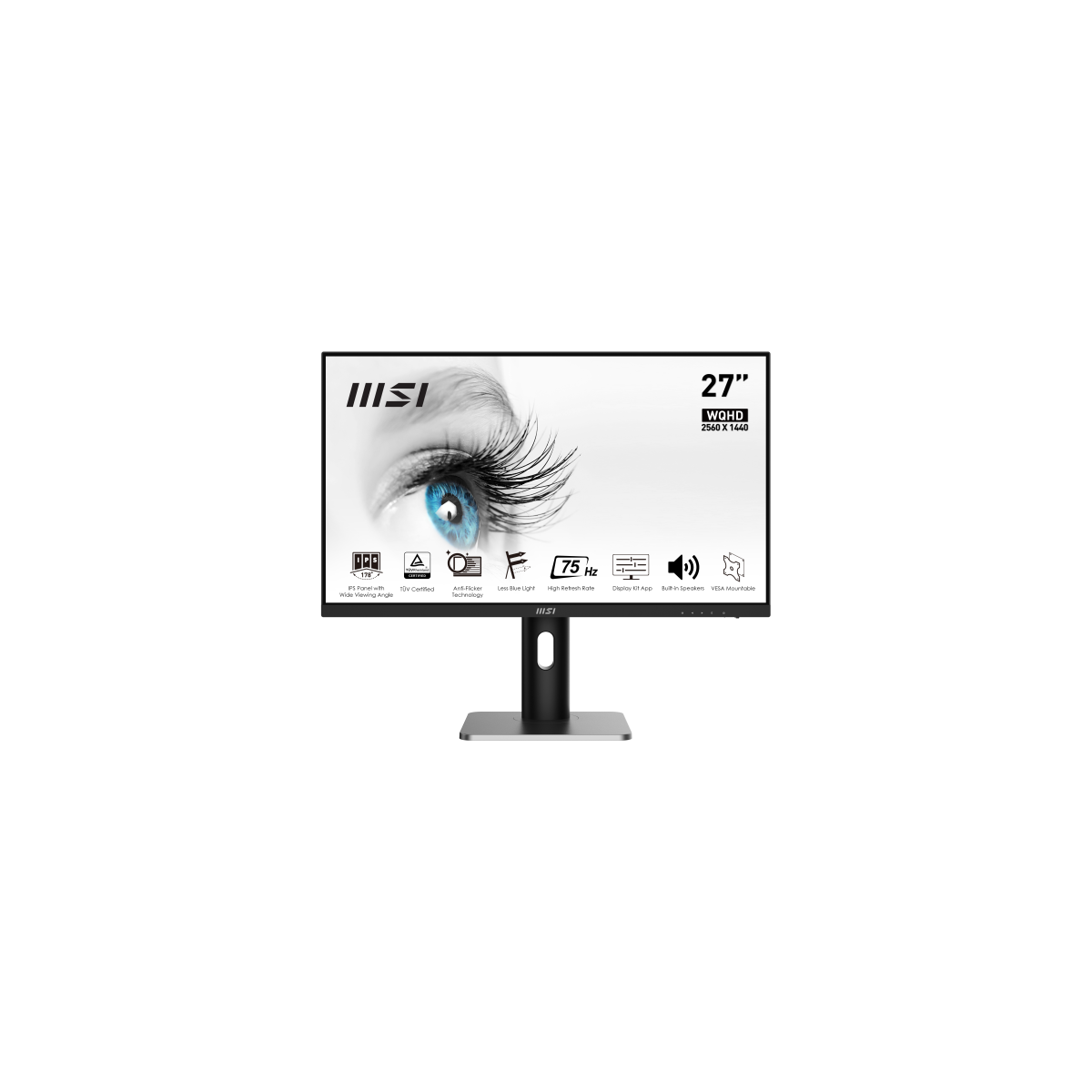 MSI PRO MP273QP pantalla para PC 686 cm 27 2560 x 1440 Pixeles Wide Quad HD LED Negro Plata