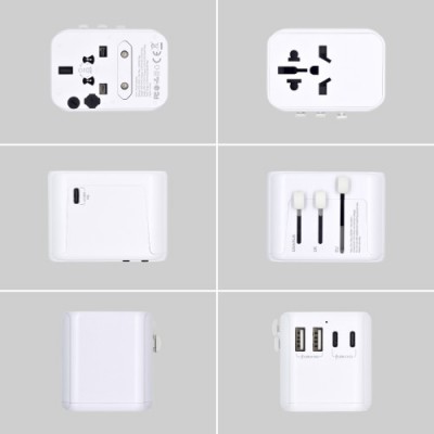 Ewent EW1470 adaptador de enchufe electrico Universal Blanco